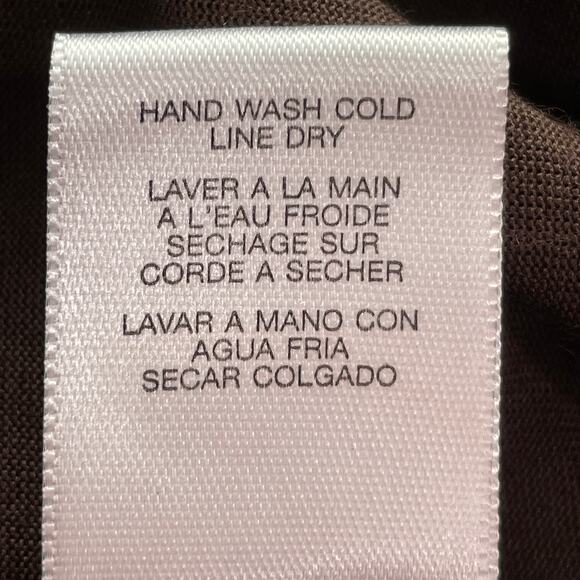 MICHAEL by MICHAEL KORS Brown Beaded Tank Top Shirred Scoop Neck Band Hem M - Picture 11 of 13